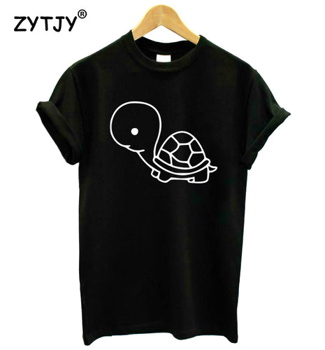 Cute Baby Turtle Print Women T-Shirt