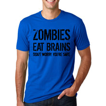 Zombies Eat Brains So You're Safe Short Sleeve Men TShirt