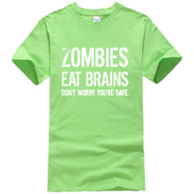 Zombies Eat Brains So You're Safe Short Sleeve Men TShirt