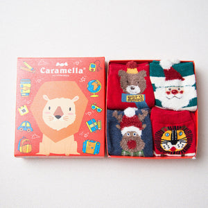 Gift Box of Cute Christmas Socks For Women (4 pairs per box)