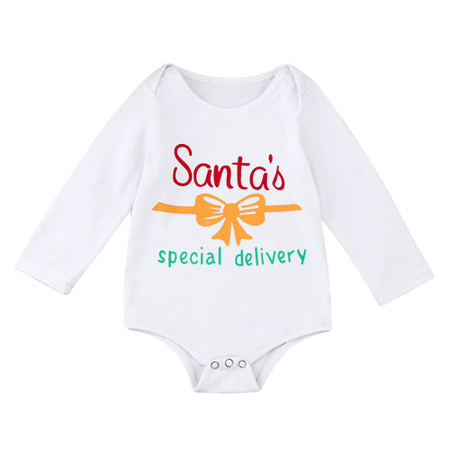 Santa's Special Delivery Long Sleeve Baby Romper