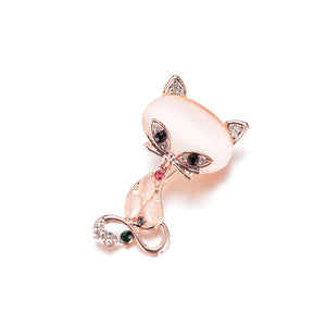 Cute Little Fox Brooch Pin Up Jewelry For Women Suit Hats Clips Corsets Brooches