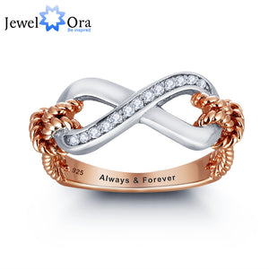 925 Sterling Silver Infinity Love Promise Valentine's Day Engraved Gift