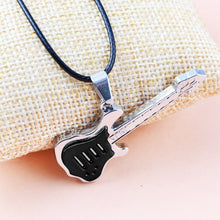 Steel Guitar Lovers Necklace Black