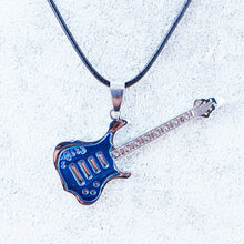 Steel Guitar Lovers Necklace Black