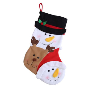 Cute Christmas Stocking Gift Bag Santa Claus Snowman