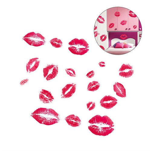 Kissing Lips Wall Art Decal Stickers Decor