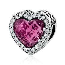 925 Sterling Silver Jewelry Radiant Hearts Beads Charm Fit Bracelets