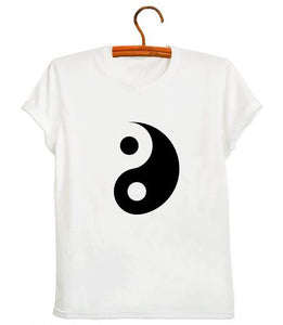 Yin Yang Women Tshirts Cotton